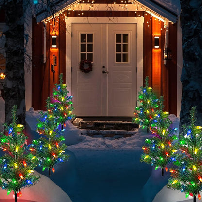 Solar Christmas Tree Lights, 2 Modes, IP65 Waterproof Outdoor Decor