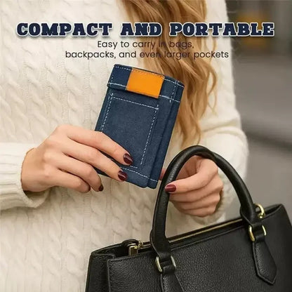 Handmade Denim Shorts Wallet – Unique Vintage Jeans Card & Coin Purse