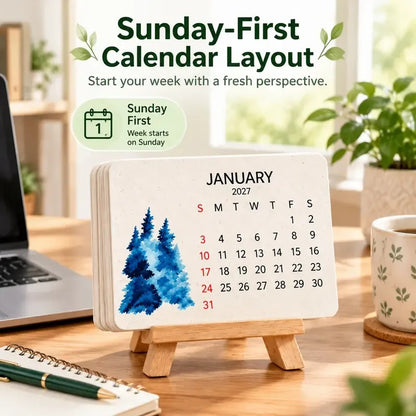 2027 Plantable Botanical Calendar – Eco-Friendly Biodegradable Wildflower Planner