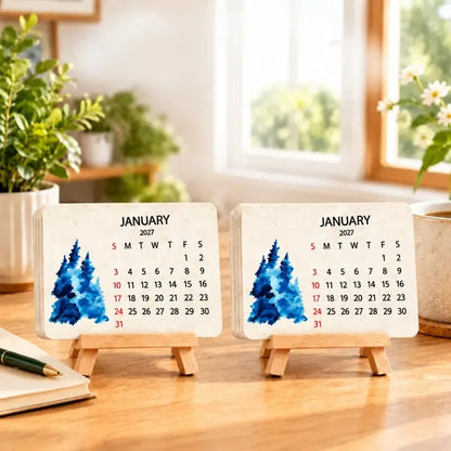 2027 Plantable Botanical Calendar – Eco-Friendly Biodegradable Wildflower Planner