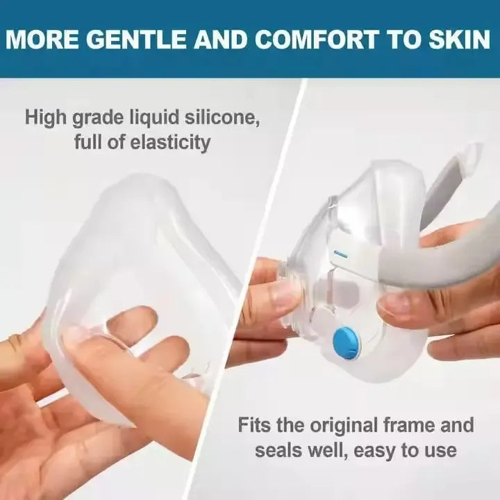 Premium Liquid Silicone Full Face Mask Replacement Cushion – Leakproof & Skin-Friendly Seal