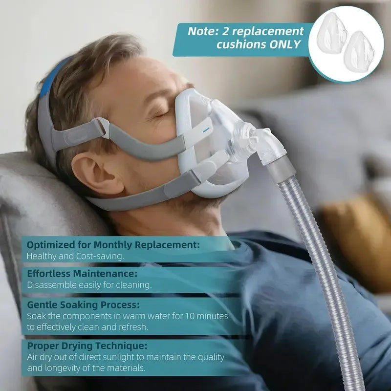 Premium Liquid Silicone Full Face Mask Replacement Cushion – Leakproof & Skin-Friendly Seal
