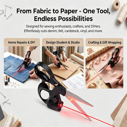 Laser Guided Scissors – Precision Cutting for Fabric, Crafts & Wrapping