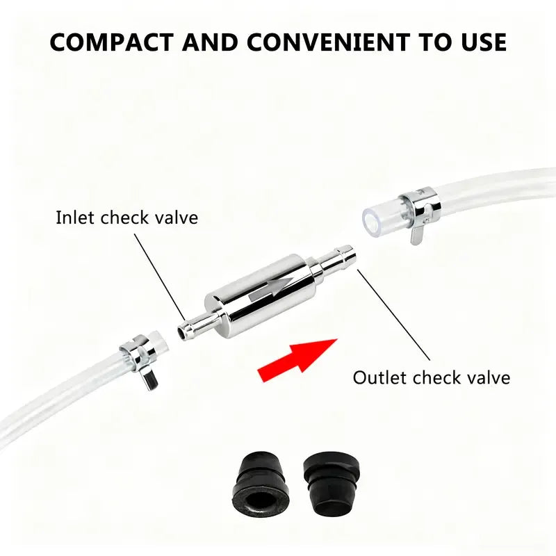 Universal Brake Bleeder Kit with One-Way Check Valve