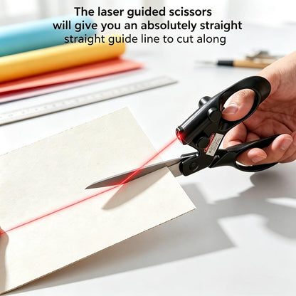 Laser Guided Scissors – Precision Cutting for Fabric, Crafts & Wrapping