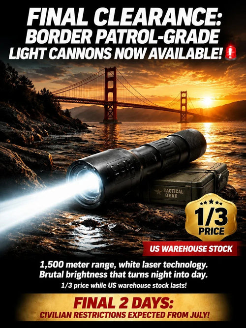 High Power Zoomable White Laser Flashlight – IP68 Military-Grade