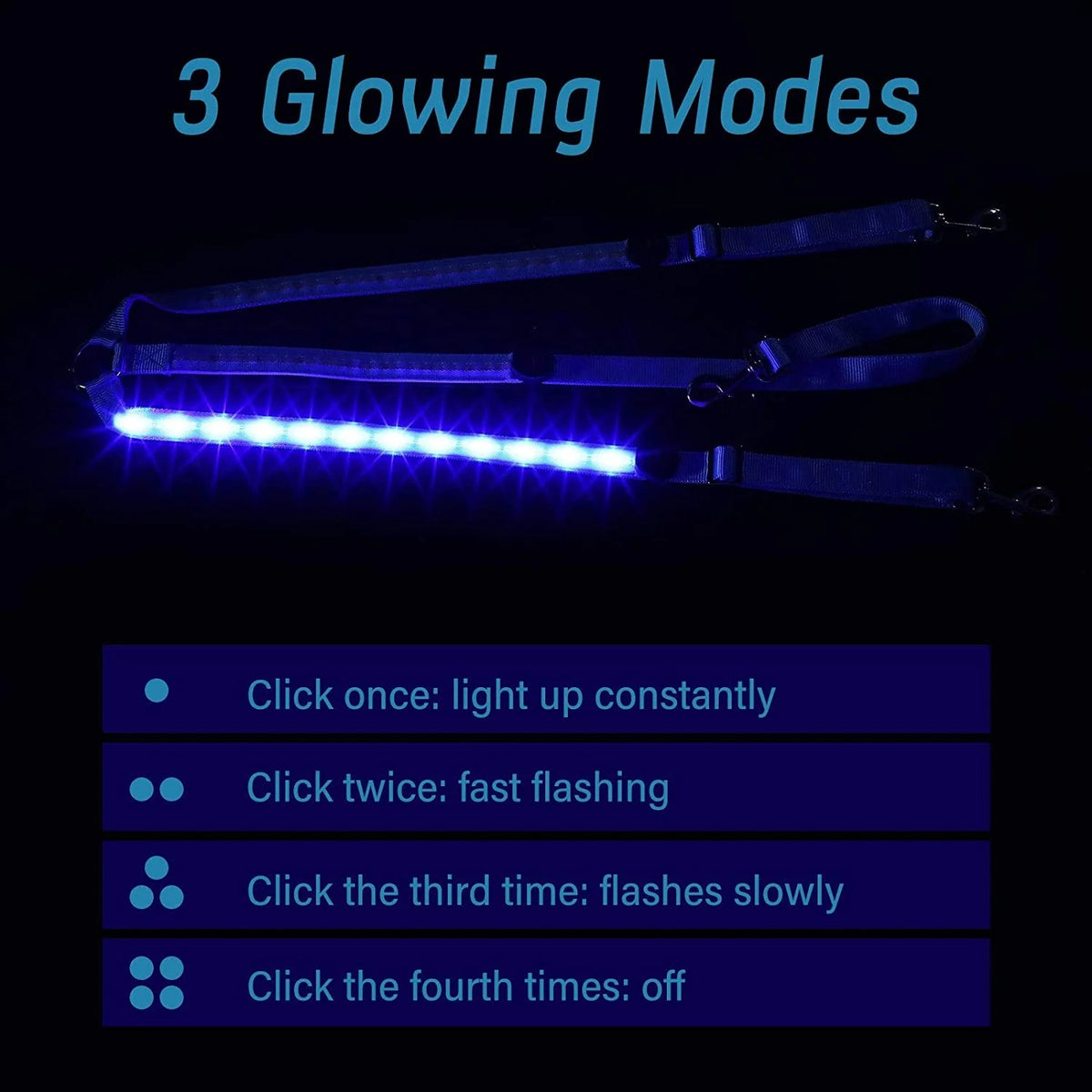 Adjustable LED Horse Breastplate – Rechargeable Night Visibility Harness