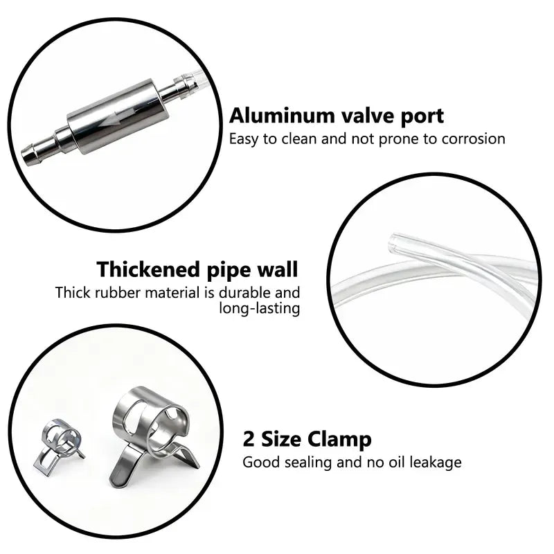 Universal Brake Bleeder Kit with One-Way Check Valve