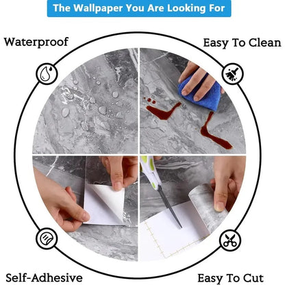 Matte Marble Contact Paper – Peel & Stick Waterproof Vinyl Wrap