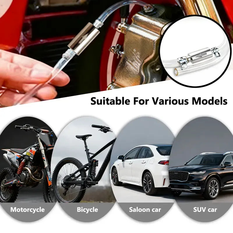 Universal Brake Bleeder Kit with One-Way Check Valve