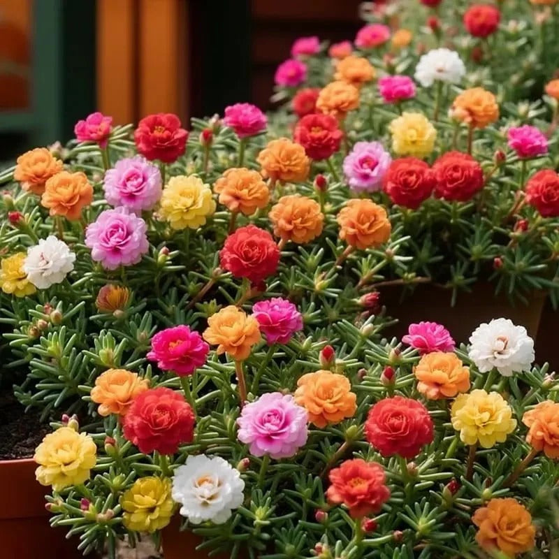 🌸Moss Rose Plant Kit– 🌿Perennial Flower Seeds / Large Flowers / Easy to Grow