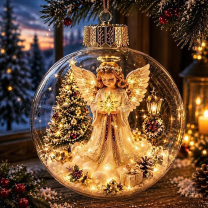 Light-Up Christmas Diorama Ornament – Enchanting Miniature Snow Globe