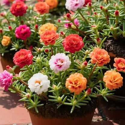 🌸Moss Rose Plant Kit– 🌿Perennial Flower Seeds / Large Flowers / Easy to Grow