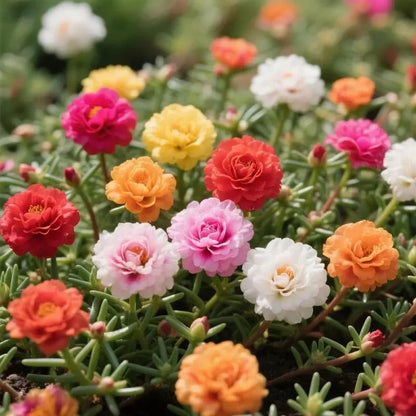 🌸Moss Rose Plant Kit– 🌿Perennial Flower Seeds / Large Flowers / Easy to Grow