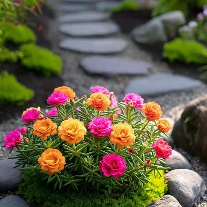 🌸Moss Rose Plant Kit– 🌿Perennial Flower Seeds / Large Flowers / Easy to Grow