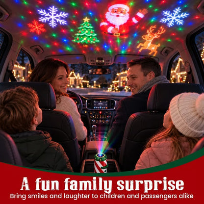 Christmas Car Projector Light – USB-Powered Festive Holiday Decor