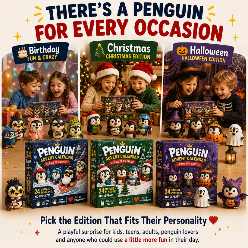 24-Day Penguin Advent Calendar – 24 Unique Collectible Penguins