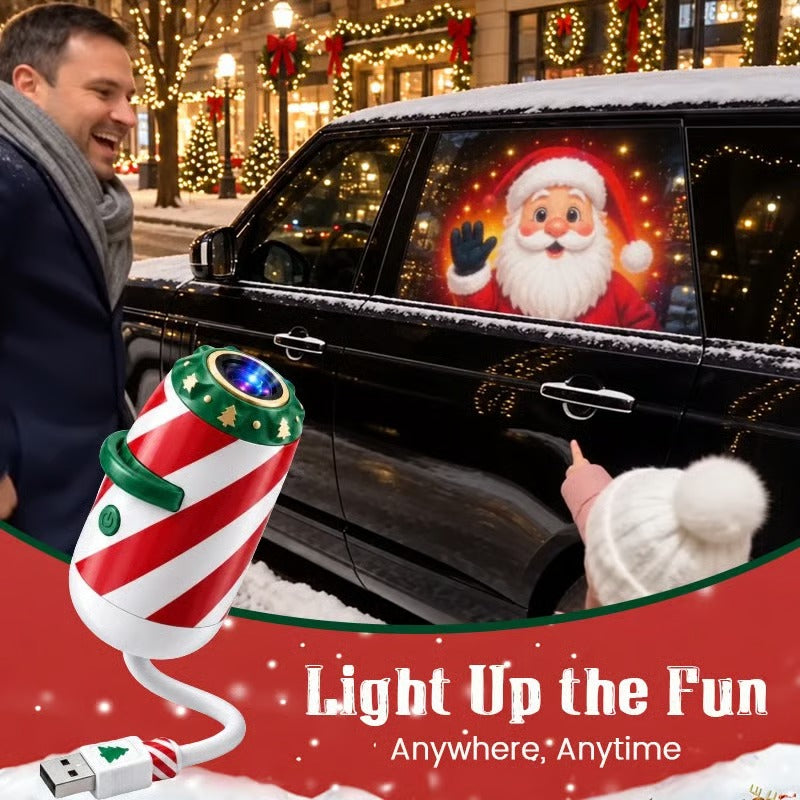 Christmas Car Projector Light – USB-Powered Festive Holiday Decor