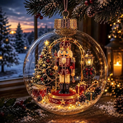 Light-Up Christmas Diorama Ornament – Enchanting Miniature Snow Globe
