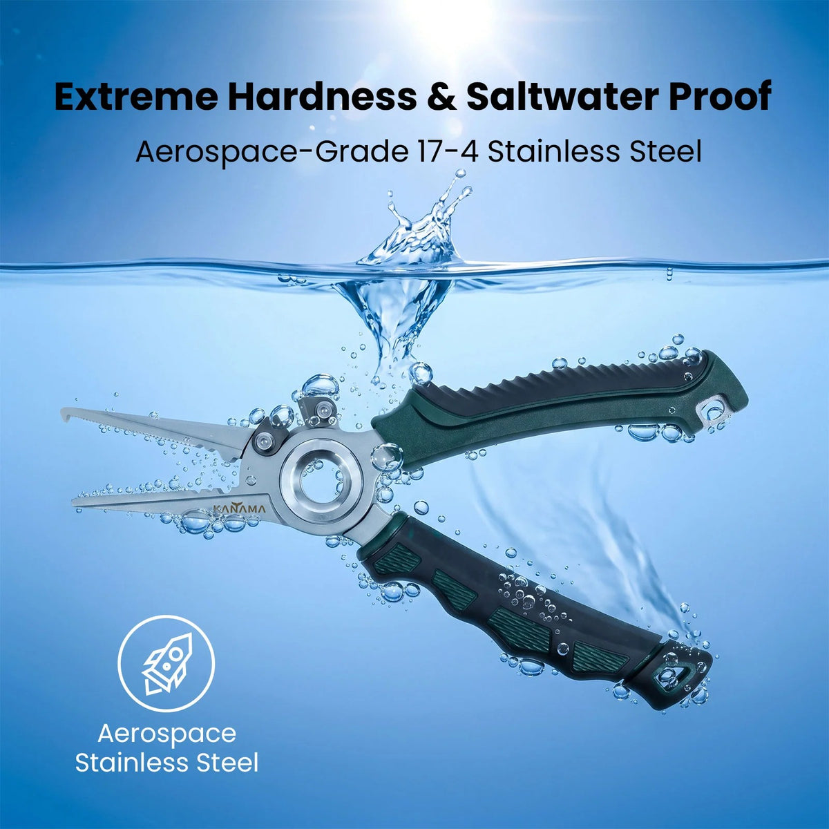 17-4 Stainless Steel Fishing Pliers with Tungsten Carbide Cutters