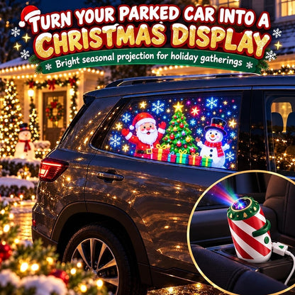 Christmas Car Projector Light – USB-Powered Festive Holiday Decor