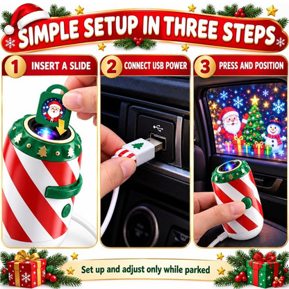 Christmas Car Projector Light – USB-Powered Festive Holiday Decor