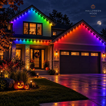 Smart Permanent Outdoor LED Lights with App Control & RGB Colors