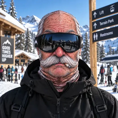 🎿 Realistic Face Balaclava – Funny Ski & Snowboard Mask for Cold Weather Adventures