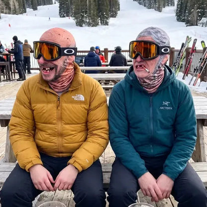 🎿 Realistic Face Balaclava – Funny Ski & Snowboard Mask for Cold Weather Adventures