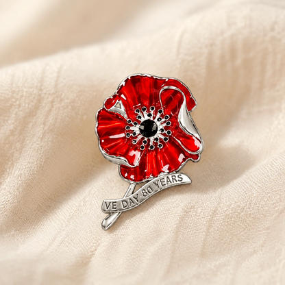 VE Day 80 Poppy Brooch – Limited Edition 80th Anniversary Keepsake