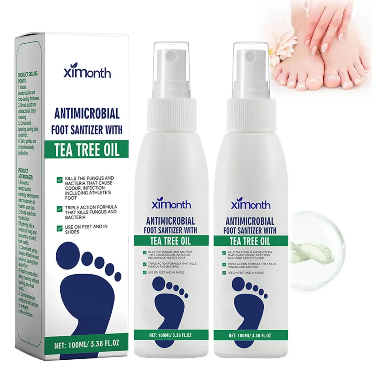 Tea Tree Foot Spray – Natural Odor Control, Antifungal & Moisturizing Care