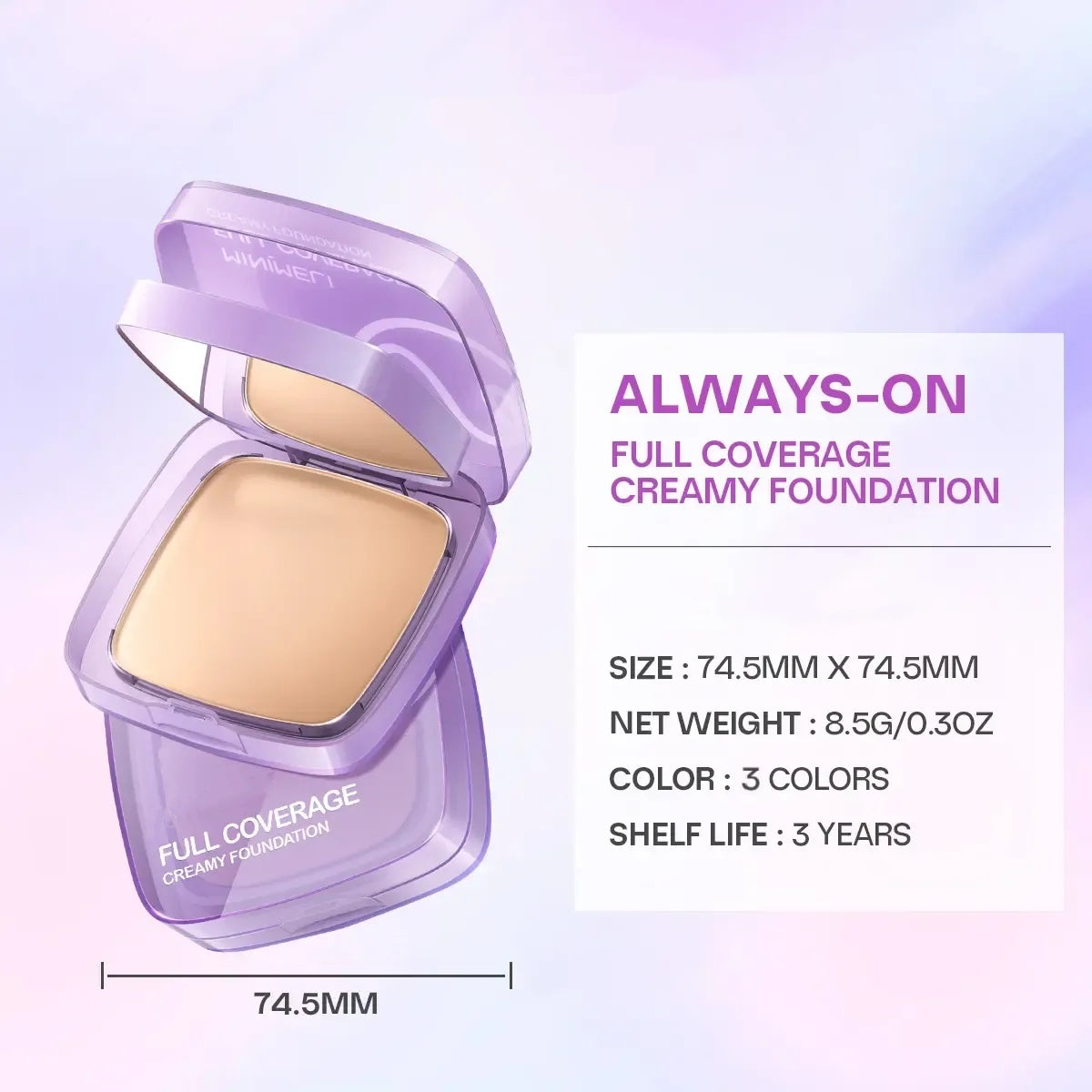 Always-On Full Coverage Creamy Foundation – Waterproof SPF 30 PA+++