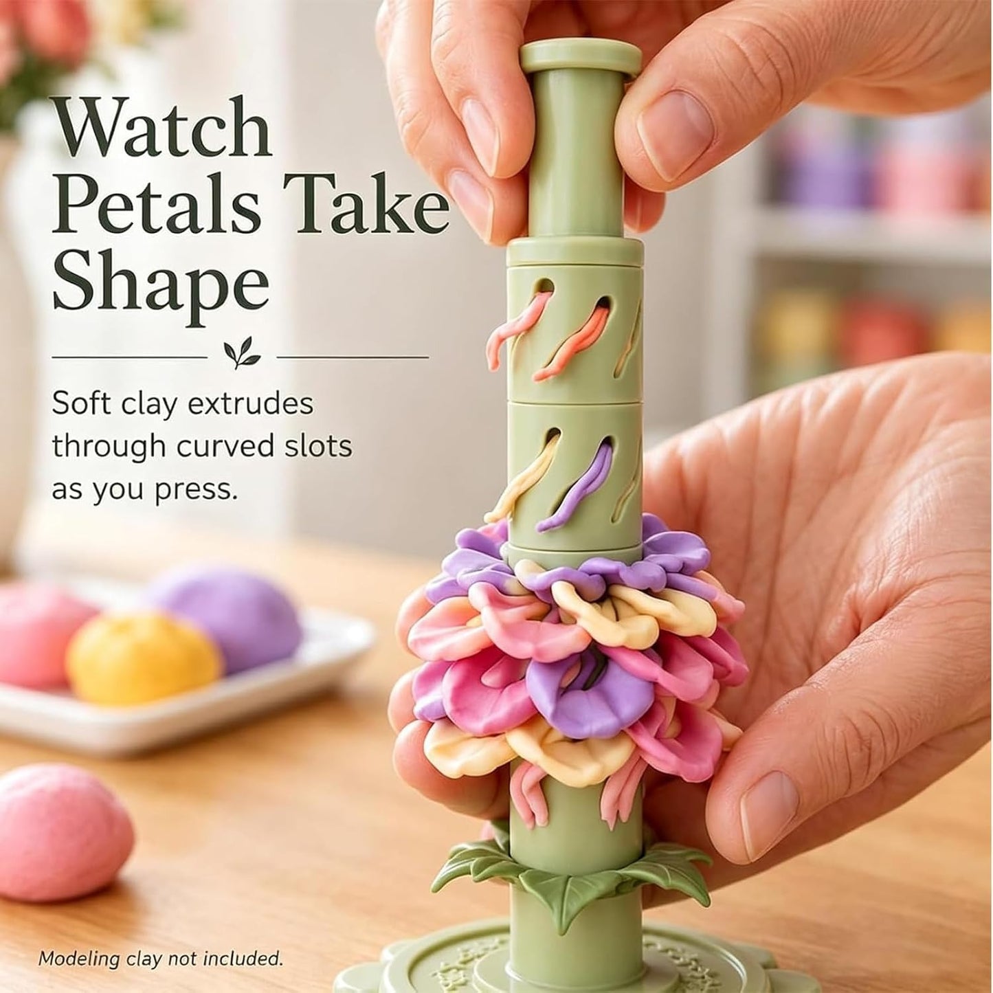 Modular Clay Bloom Maker – DIY Flower Shaper Kit for Polymer & Air-Dry Clay
