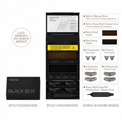 Lash Stamp & Storage Kit – Sleek Black Case, Perfect Lines in Seconds
