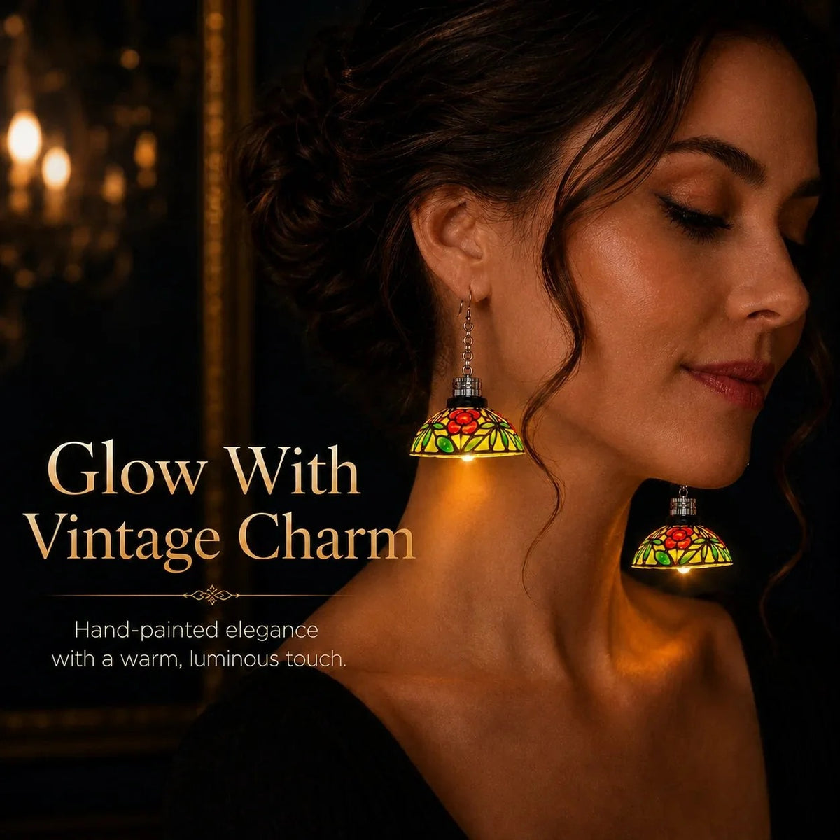 Chandelier Light Earrings — Vintage Glow Statement Jewelry