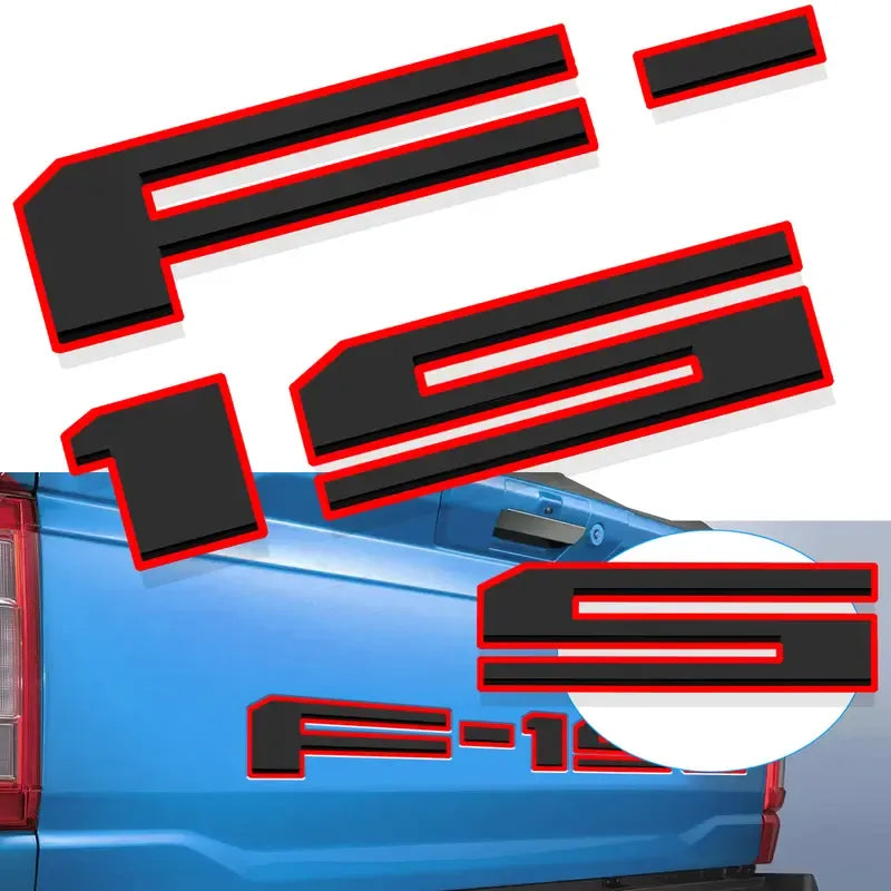3D Raised Tailgate Letters – Premium ABS Overlay Trim Stickers