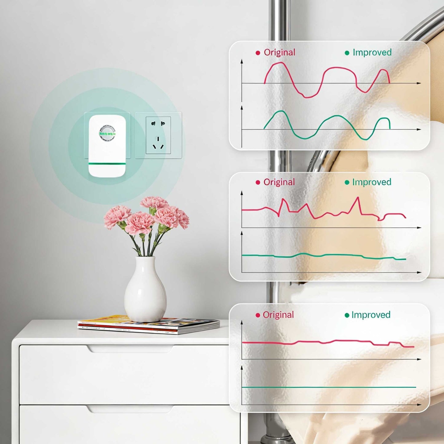 Smart Energy Saver Box – Electricity Saving Device with Multi Plug Options