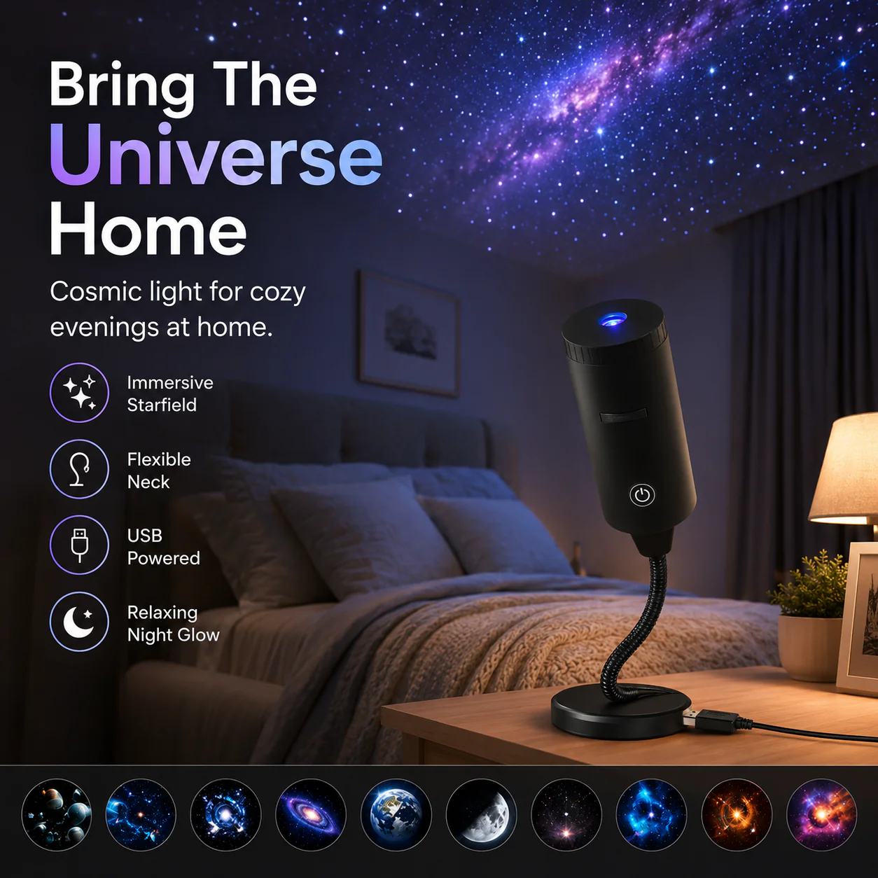 USB plug-and-play ambient projector