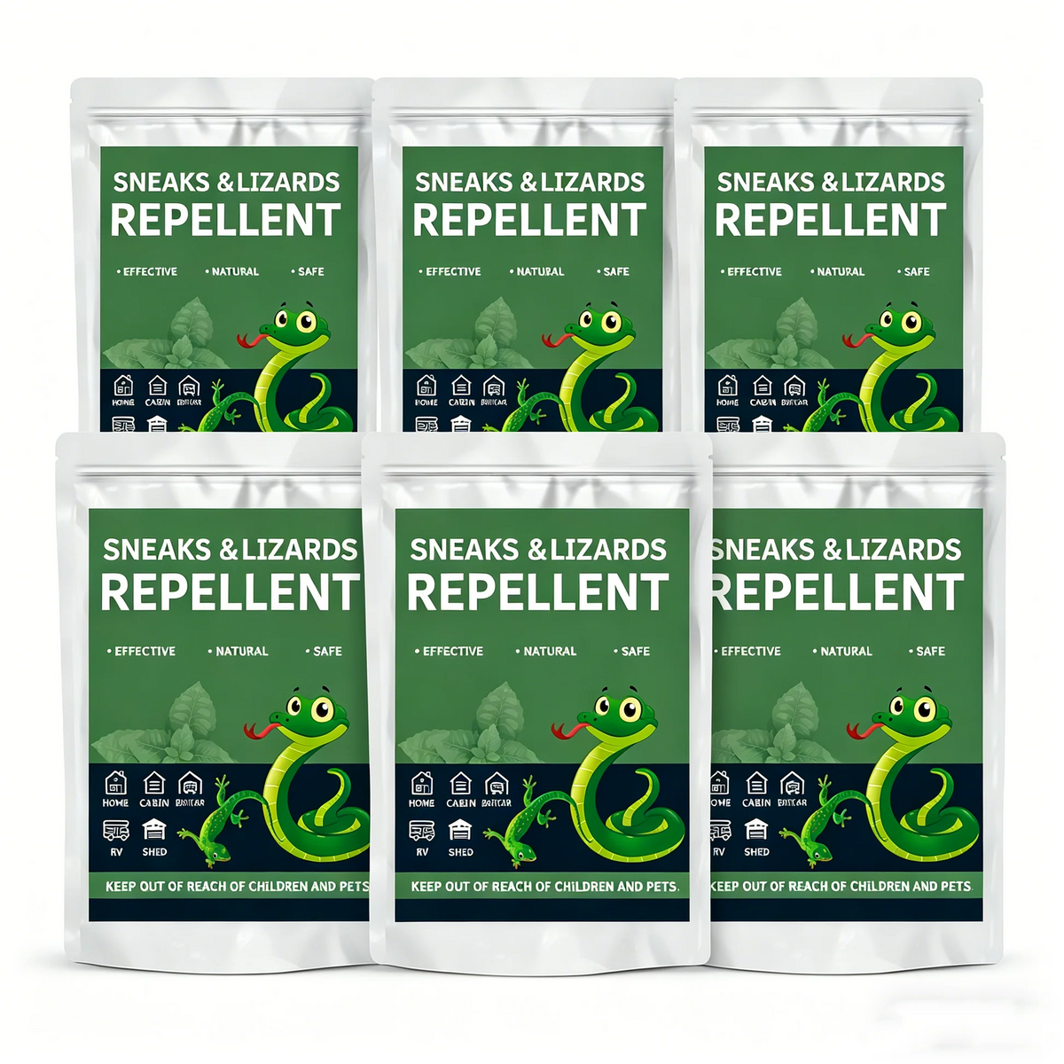 Natural Snake & Lizard Repellent Pouches – 10 Pack, Safe & Long-Lasting