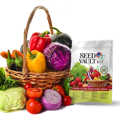 🌱Survival Vegetable Garden Kit – 35 Essential Varieties (16,000+ Pieces)