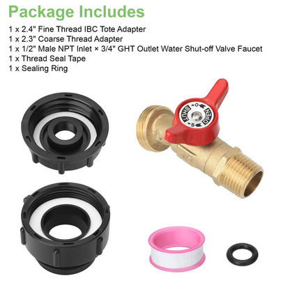 2.44" IBC Tote Tank Adapter Garden Hose Connector