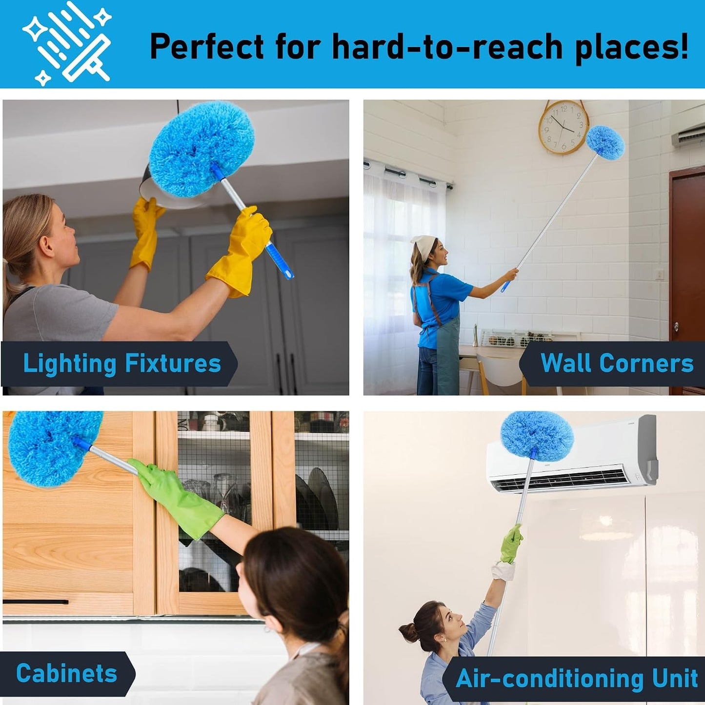 Microfiber Ceiling Fan Cleaner Duster – Buy 1 Get 1 Free🔥