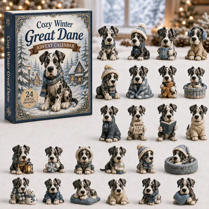 2026 Great Dane Advent Calendar – 24-Day Acrylic Charm Gift for Dog Lovers