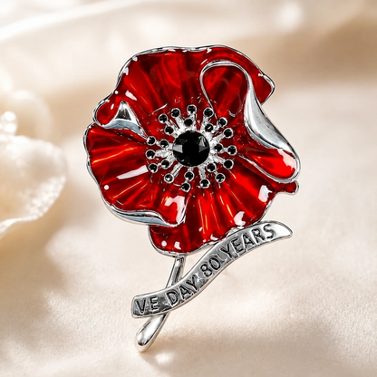 VE Day 80 Poppy Brooch – Limited Edition 80th Anniversary Keepsake