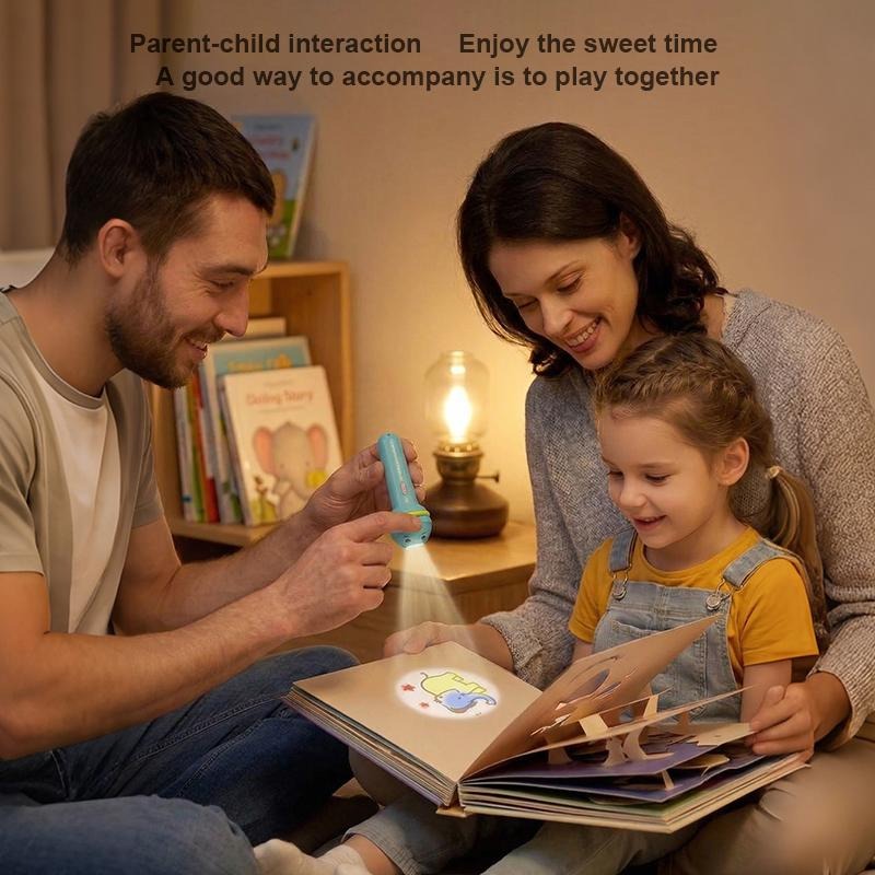 Kids' Projection Flashlight – 80 Patterns, Bedtime Story & STEM Learning Toy