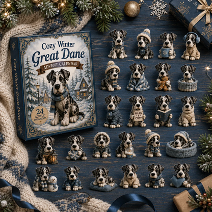 2026 Great Dane Advent Calendar – 24-Day Acrylic Charm Gift for Dog Lovers
