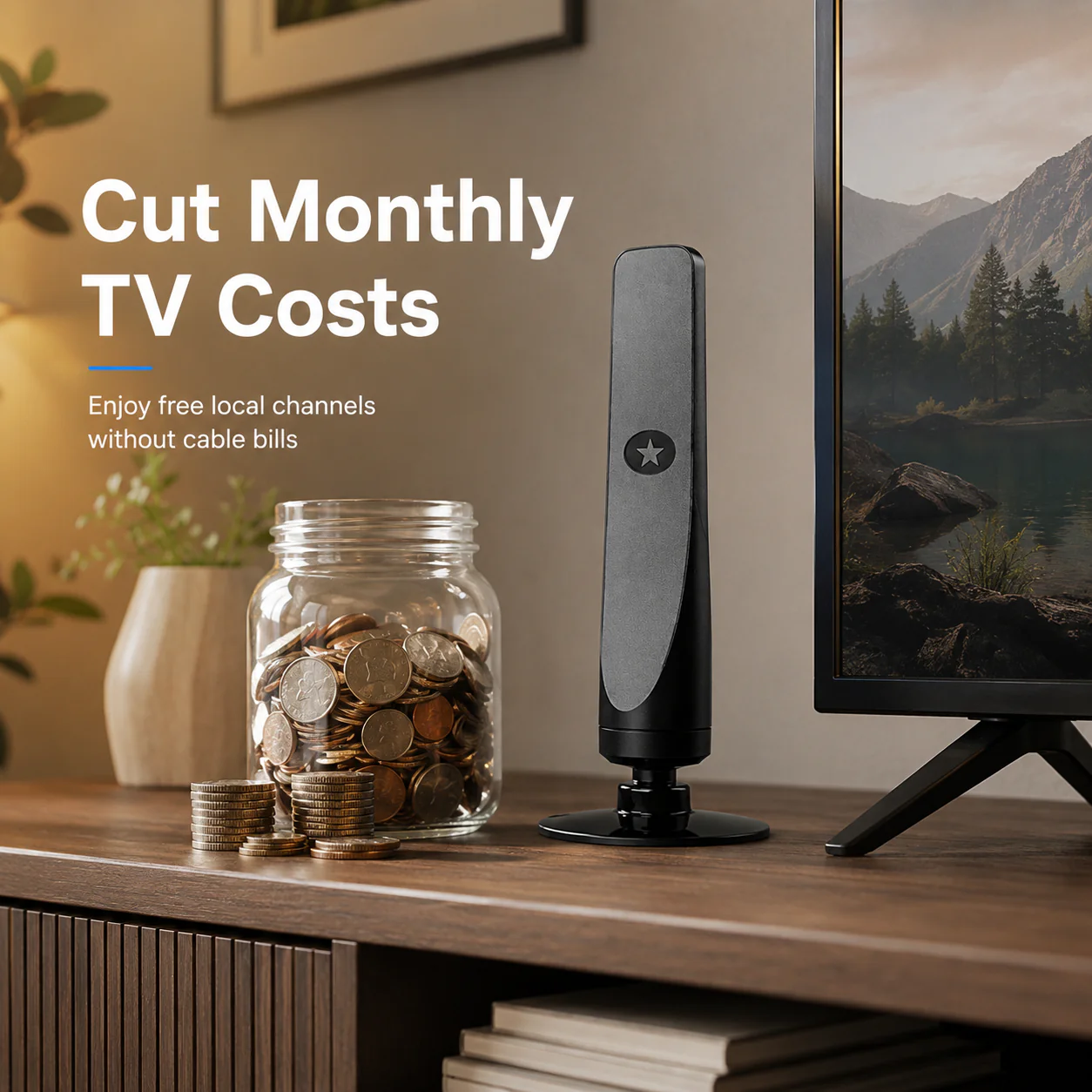 2026 Wave-Beam HD TV Antenna – Free 8K/4K Channels, No Subscription