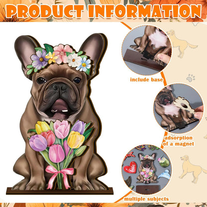Halloween Cat Decor – Interchangeable Magnetic Wooden Sign with Detachable Hats for All Holidays