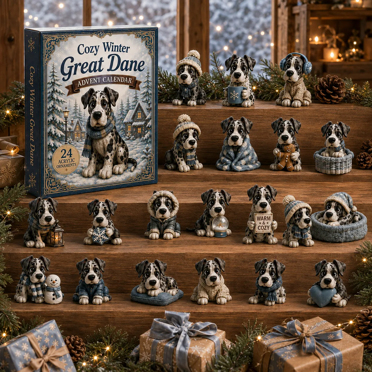2026 Great Dane Advent Calendar – 24-Day Acrylic Charm Gift for Dog Lovers