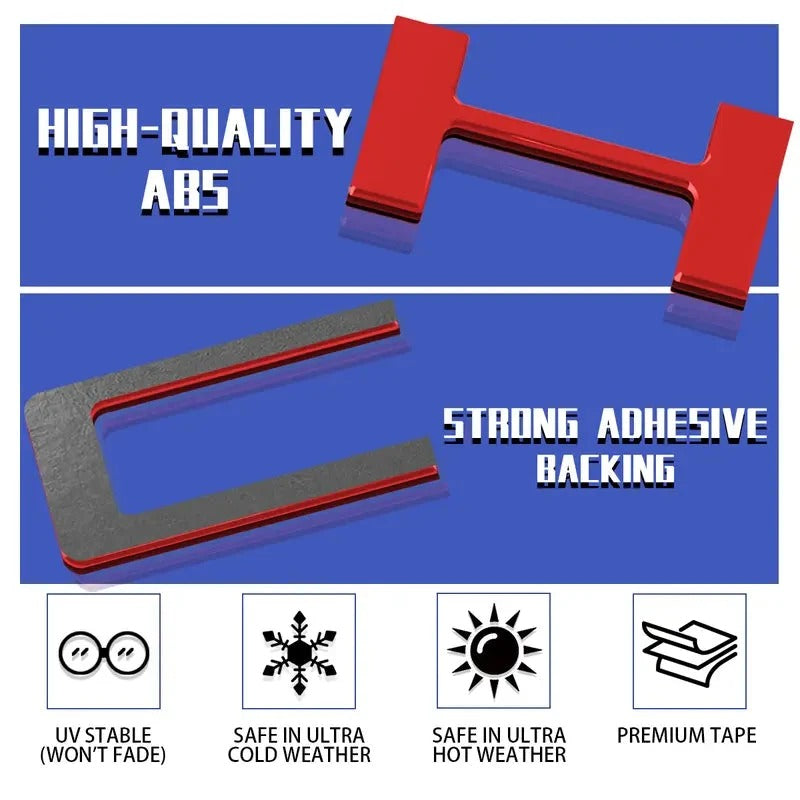 3D Raised Tailgate Letters – Premium ABS Overlay Trim Stickers